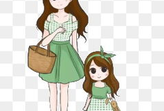 动漫母女图片,母女情深动漫瞬间